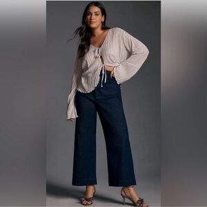 Maeve the Collette sparkle wide leg jeans